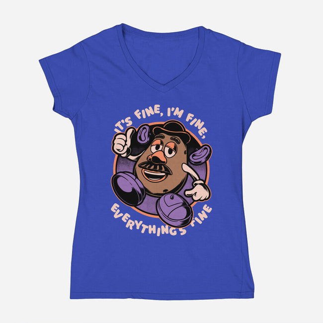 Potato Fine-Womens-V-Neck-Tee-Studio Mootant
