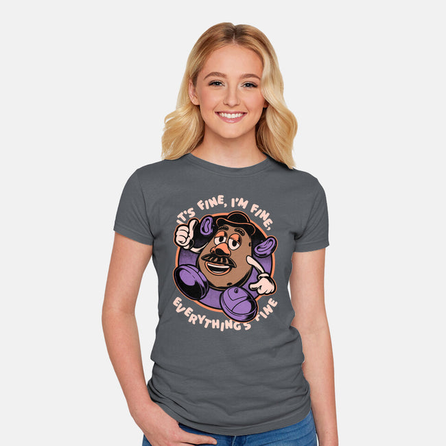 Potato Fine-Womens-Fitted-Tee-Studio Mootant