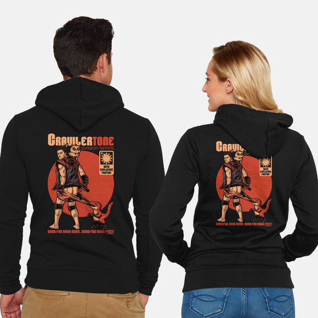 Dungeon Crawler Sunscreen-Unisex-Zip-Up-Sweatshirt-Studio Mootant