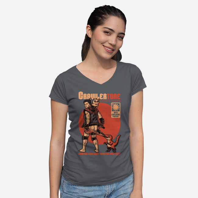 Dungeon Crawler Sunscreen-Womens-V-Neck-Tee-Studio Mootant