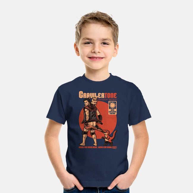 Dungeon Crawler Sunscreen-Youth-Basic-Tee-Studio Mootant