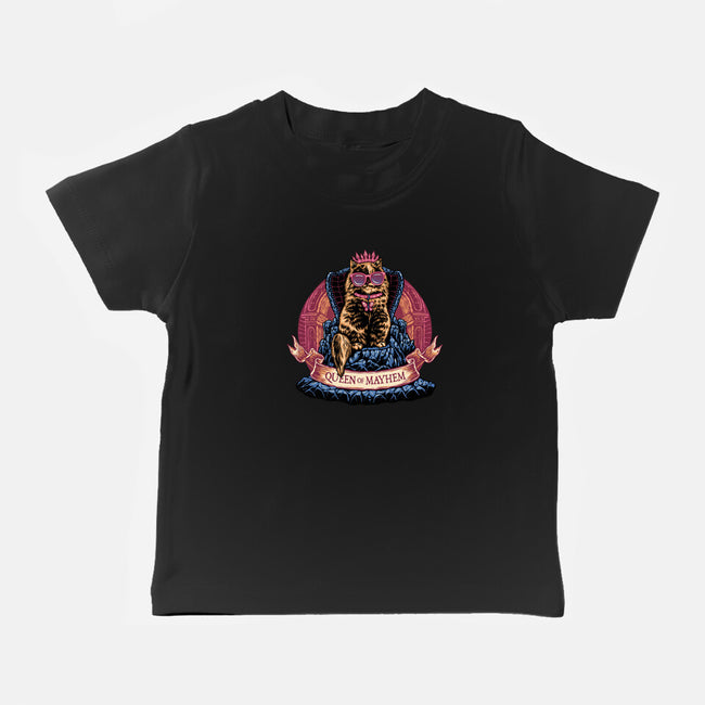 All Hail To The Queen Of Mayhem-Baby-Basic-Tee-glitchygorilla