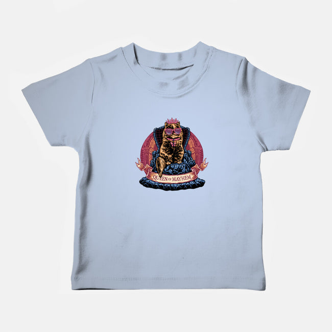 All Hail To The Queen Of Mayhem-Baby-Basic-Tee-glitchygorilla