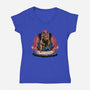 All Hail To The Queen Of Mayhem-Womens-V-Neck-Tee-glitchygorilla