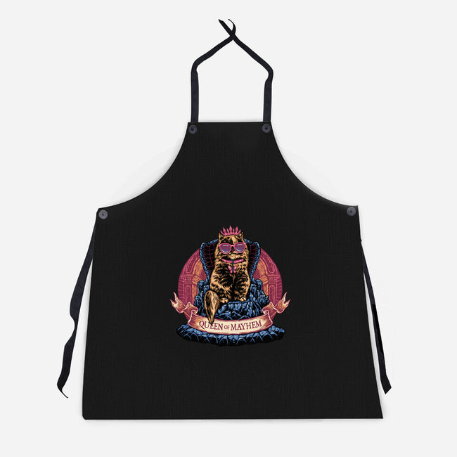 All Hail To The Queen Of Mayhem-Unisex-Kitchen-Apron-glitchygorilla