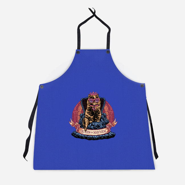All Hail To The Queen Of Mayhem-Unisex-Kitchen-Apron-glitchygorilla