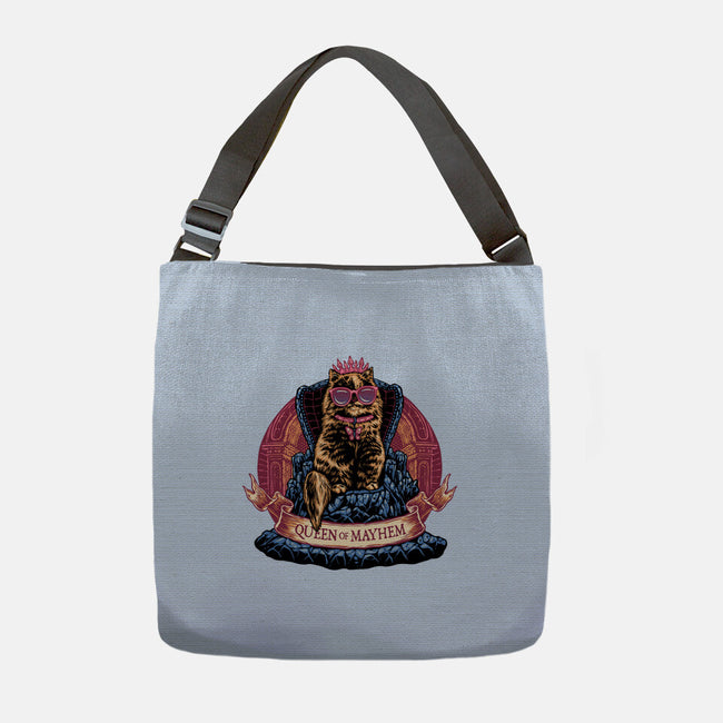 All Hail To The Queen Of Mayhem-None-Adjustable Tote-Bag-glitchygorilla