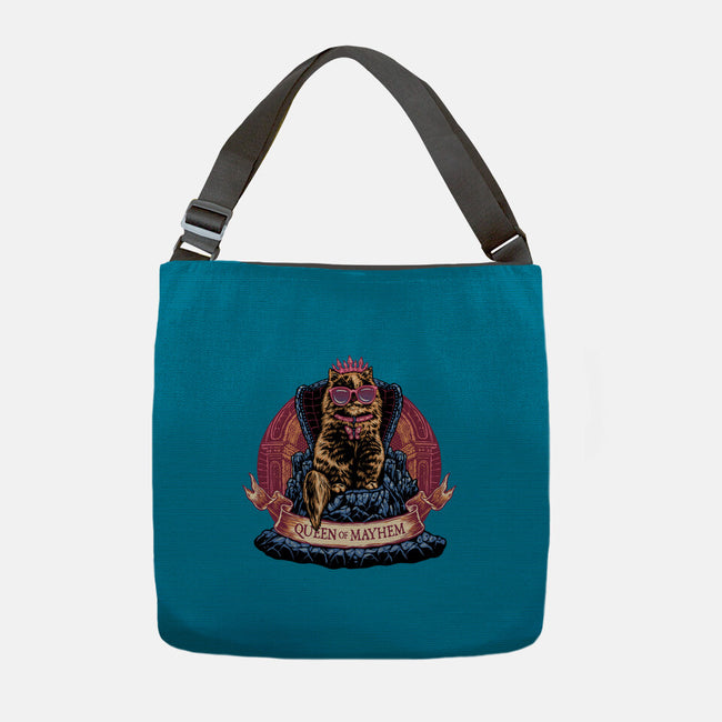 All Hail To The Queen Of Mayhem-None-Adjustable Tote-Bag-glitchygorilla