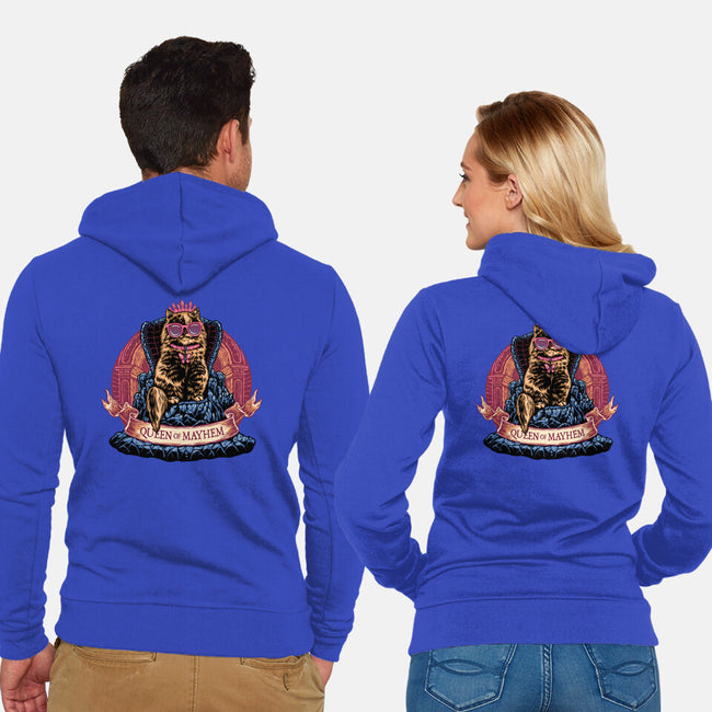 All Hail To The Queen Of Mayhem-Unisex-Zip-Up-Sweatshirt-glitchygorilla
