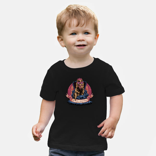 All Hail To The Queen Of Mayhem-Baby-Basic-Tee-glitchygorilla