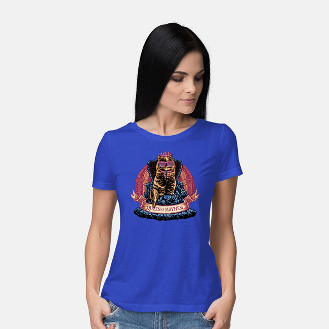 All Hail To The Queen Of Mayhem-Womens-Basic-Tee-glitchygorilla