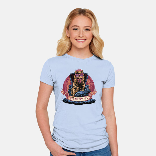 All Hail To The Queen Of Mayhem-Womens-Fitted-Tee-glitchygorilla