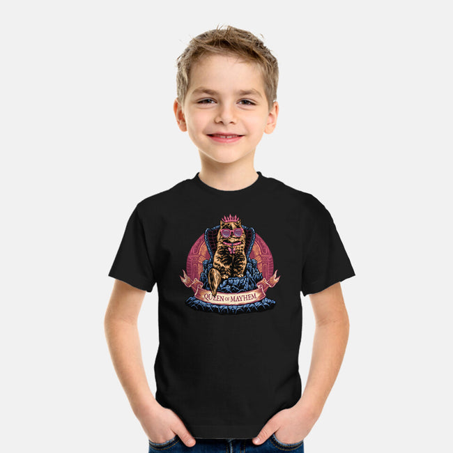 All Hail To The Queen Of Mayhem-Youth-Basic-Tee-glitchygorilla