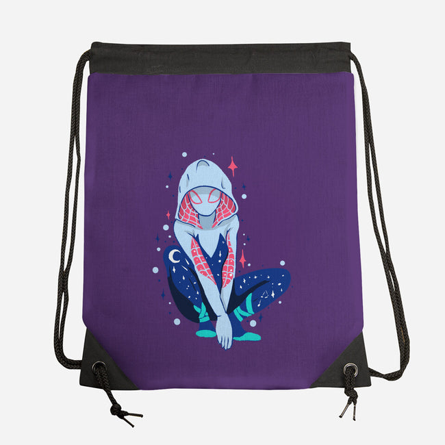 Spider Night-None-Drawstring-Bag-nickzzarto