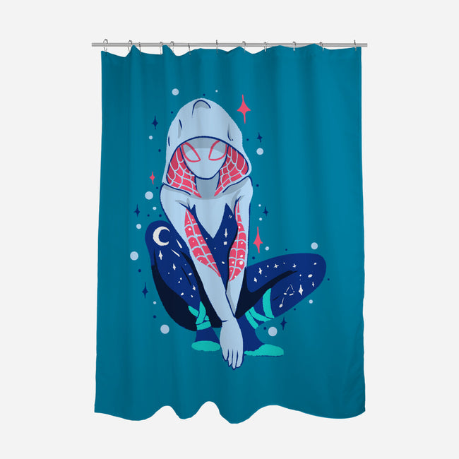 Spider Night-None-Polyester-Shower Curtain-nickzzarto