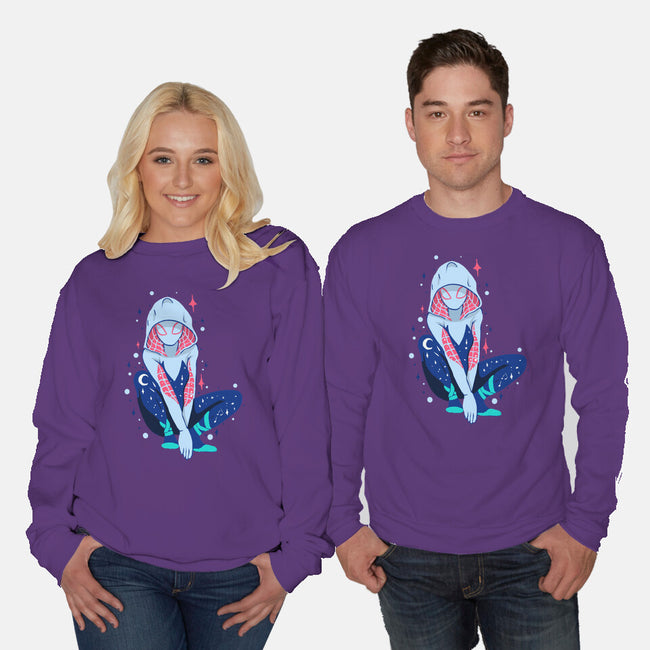 Spider Night-Unisex-Crew Neck-Sweatshirt-nickzzarto