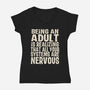 All Systems Nervous-Womens-V-Neck-Tee-turborat14