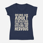All Systems Nervous-Womens-V-Neck-Tee-turborat14