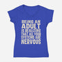All Systems Nervous-Womens-V-Neck-Tee-turborat14