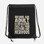 All Systems Nervous-None-Drawstring-Bag-turborat14