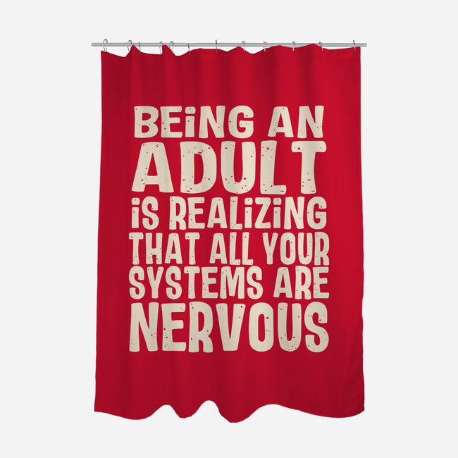 All Systems Nervous-None-Polyester-Shower Curtain-turborat14