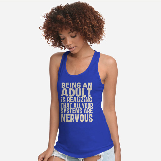 All Systems Nervous-Womens-Racerback-Tank-turborat14