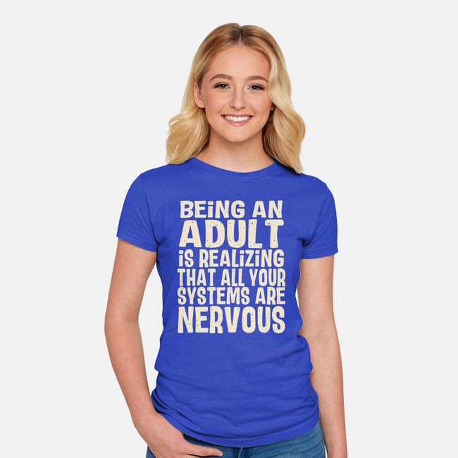 All Systems Nervous-Womens-Fitted-Tee-turborat14