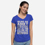 All Systems Nervous-Womens-V-Neck-Tee-turborat14