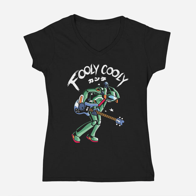 CANTI Vs The World-Womens-V-Neck-Tee-arace