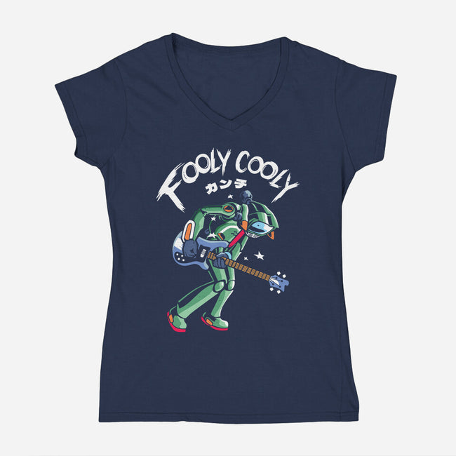 CANTI Vs The World-Womens-V-Neck-Tee-arace