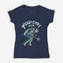 CANTI Vs The World-Womens-V-Neck-Tee-arace