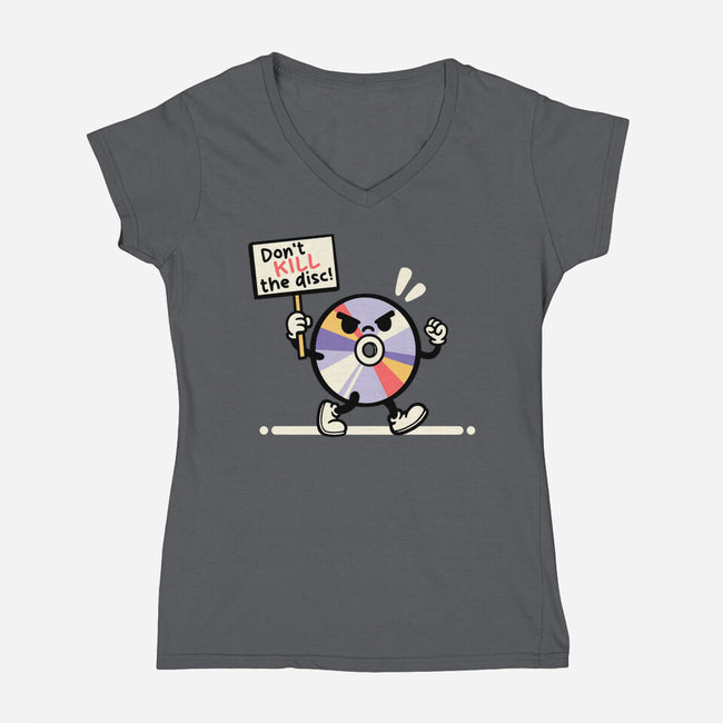 Disc Protest-Womens-V-Neck-Tee-NemiMakeit