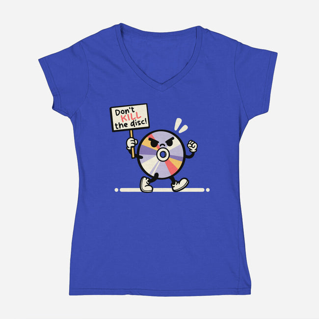 Disc Protest-Womens-V-Neck-Tee-NemiMakeit