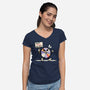 Disc Protest-Womens-V-Neck-Tee-NemiMakeit