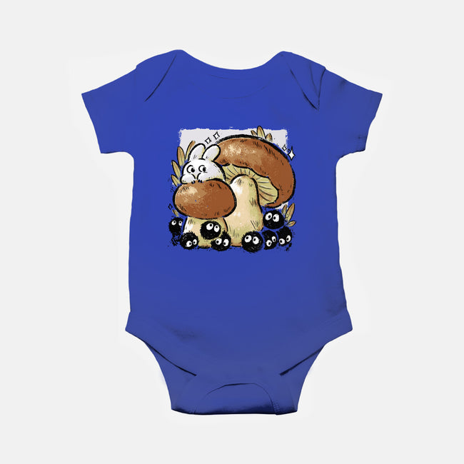 Wandering Soot With Autumn Mushrooms-Baby-Basic-Onesie-xMorfina