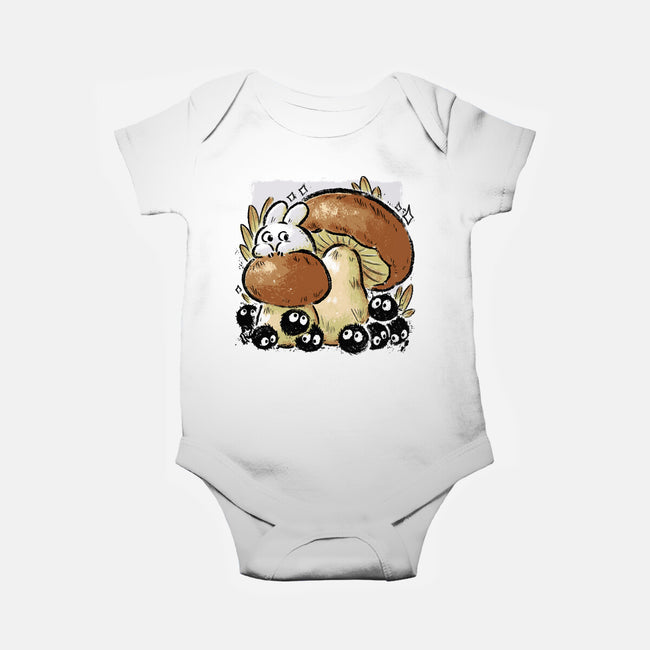 Wandering Soot With Autumn Mushrooms-Baby-Basic-Onesie-xMorfina