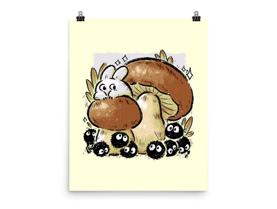 Wandering Soot With Autumn Mushrooms