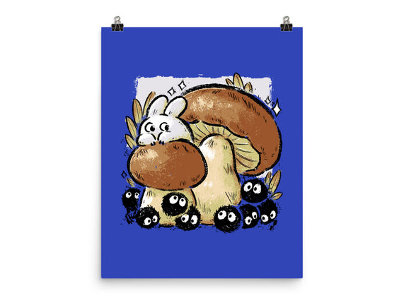 Wandering Soot With Autumn Mushrooms