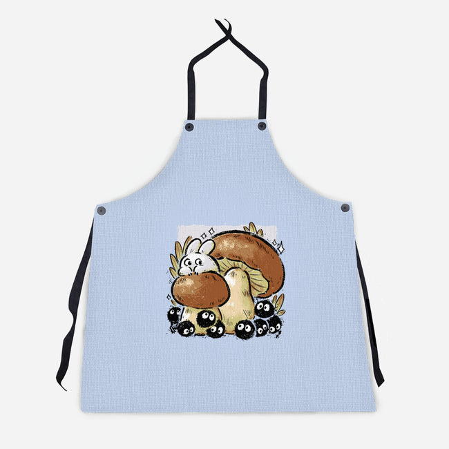 Wandering Soot With Autumn Mushrooms-Unisex-Kitchen-Apron-xMorfina
