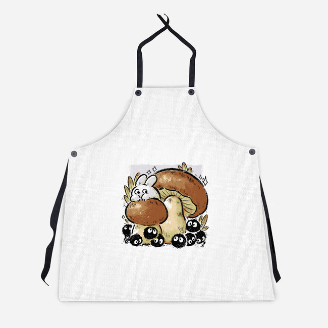 Wandering Soot With Autumn Mushrooms-Unisex-Kitchen-Apron-xMorfina