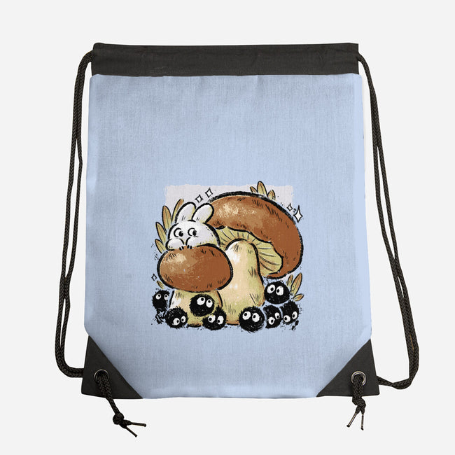 Wandering Soot With Autumn Mushrooms-None-Drawstring-Bag-xMorfina