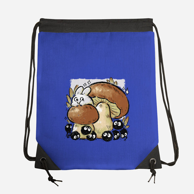Wandering Soot With Autumn Mushrooms-None-Drawstring-Bag-xMorfina