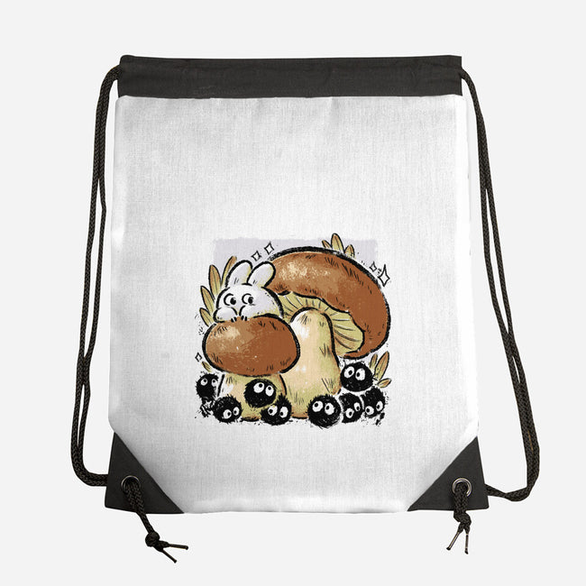 Wandering Soot With Autumn Mushrooms-None-Drawstring-Bag-xMorfina