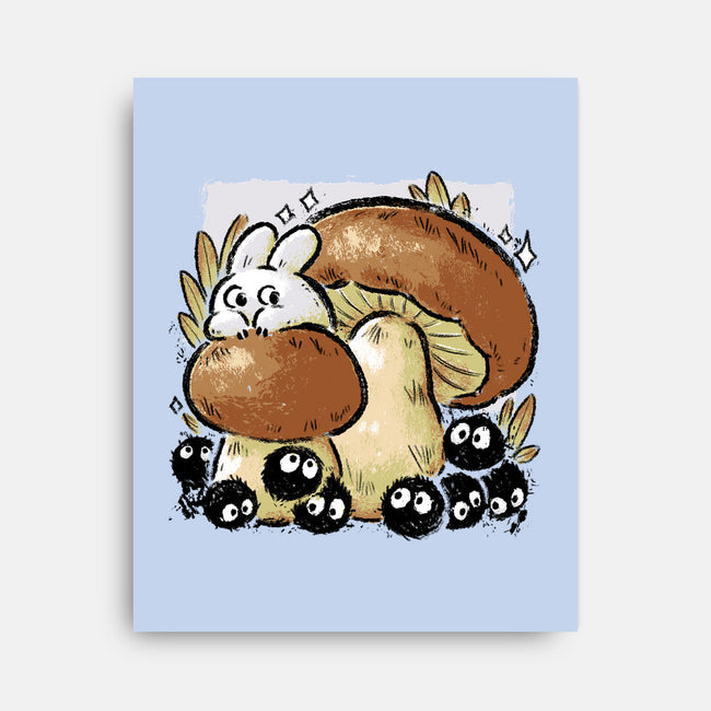 Wandering Soot With Autumn Mushrooms-None-Stretched-Canvas-xMorfina
