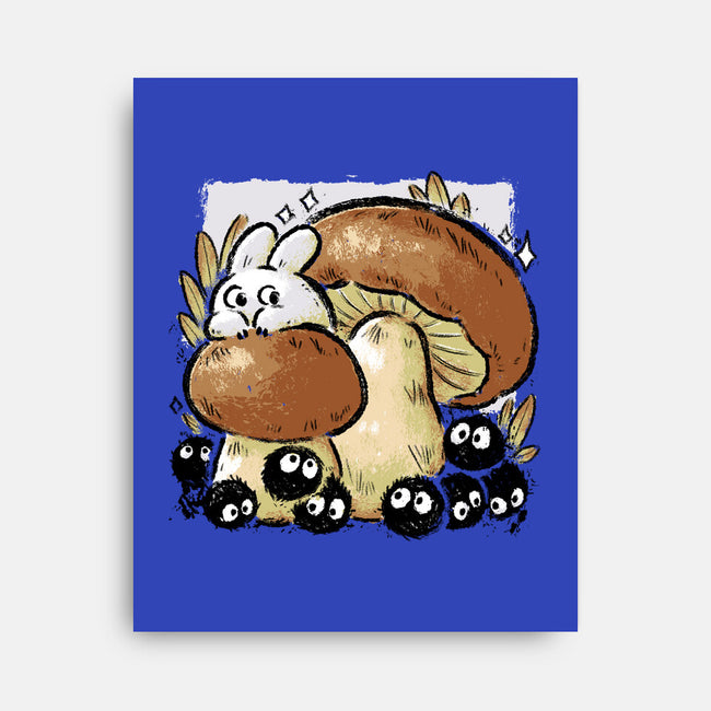 Wandering Soot With Autumn Mushrooms-None-Stretched-Canvas-xMorfina