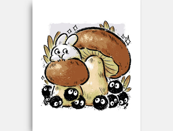 Wandering Soot With Autumn Mushrooms