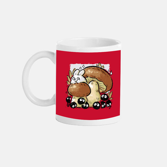 Wandering Soot With Autumn Mushrooms-None-Mug-Drinkware-xMorfina