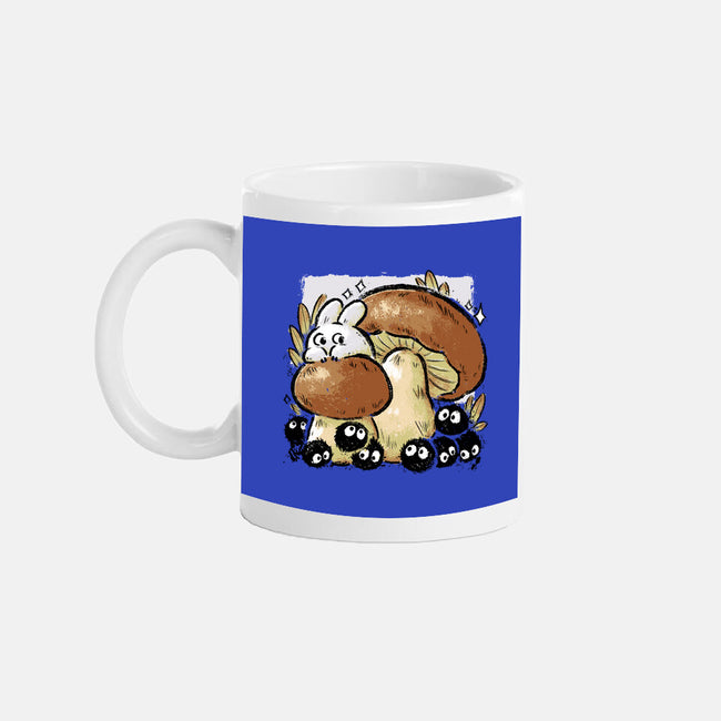 Wandering Soot With Autumn Mushrooms-None-Mug-Drinkware-xMorfina