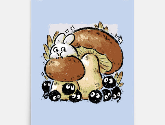 Wandering Soot With Autumn Mushrooms