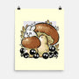 Wandering Soot With Autumn Mushrooms-None-Matte-Poster-xMorfina